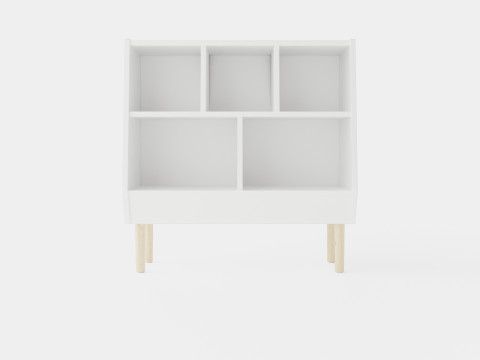 Done By Deer Bookshelf White Modello 3D