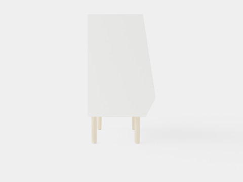 Done By Deer Bookshelf White Modello 3D