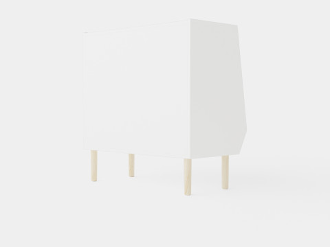 Done By Deer Bookshelf White Modello 3D