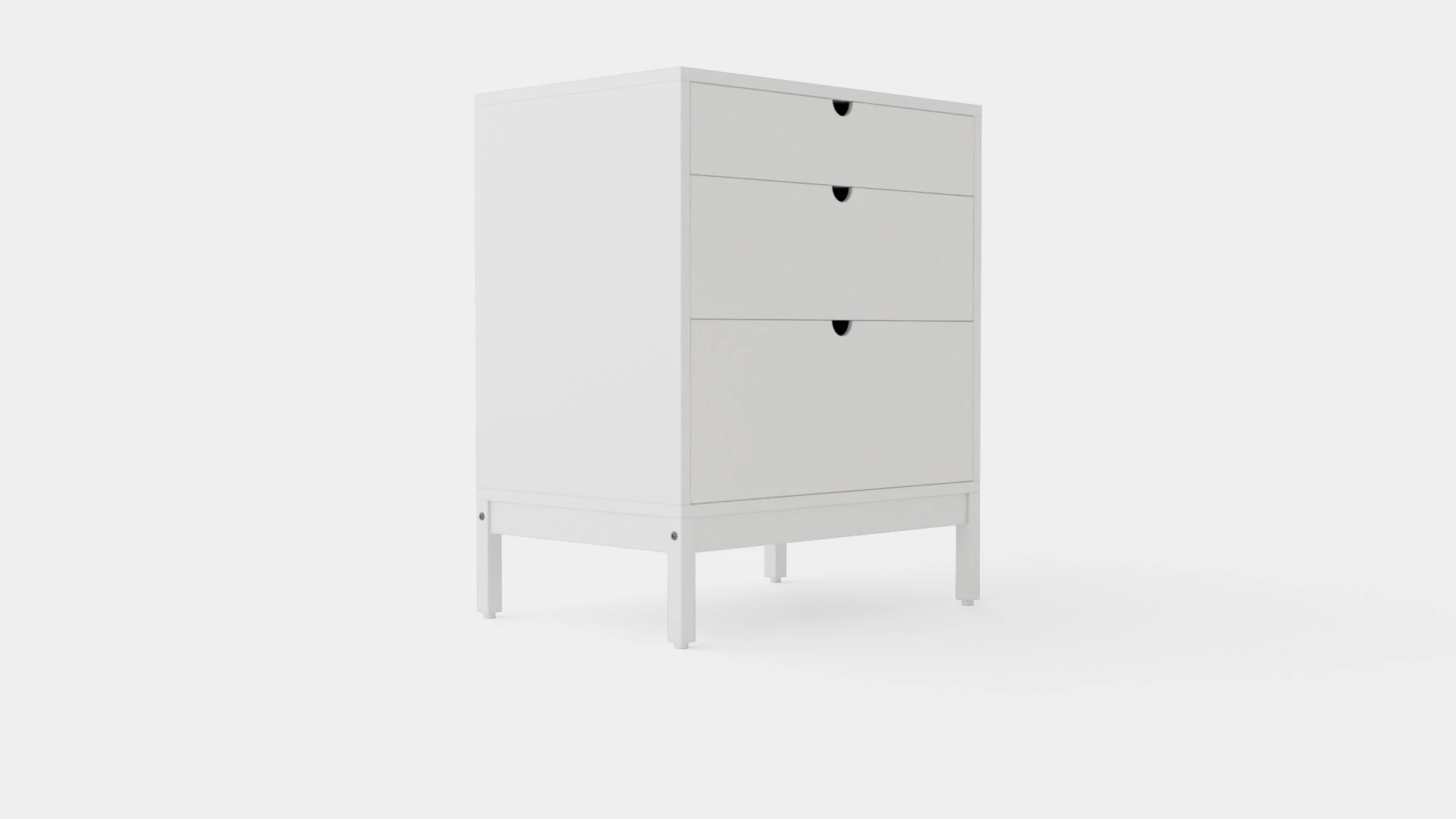 Stokke Home Chest White 3D Model .c4d .max .obj .3ds .fbx .stl .blend