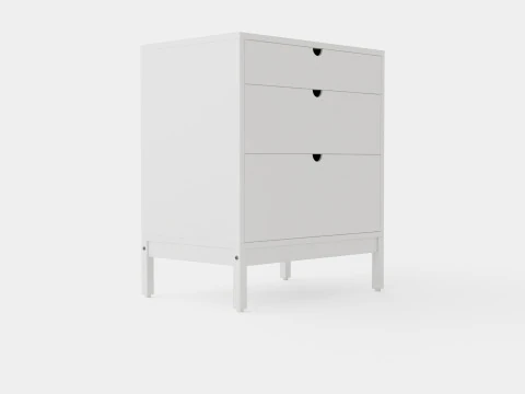 ストッケ ホームチェスト ホワイト 3Dモデル