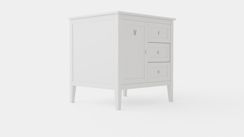 Troll Shoe Cabinet Royal White 3D Model .c4d .max .obj .3ds .fbx .stl .blend 