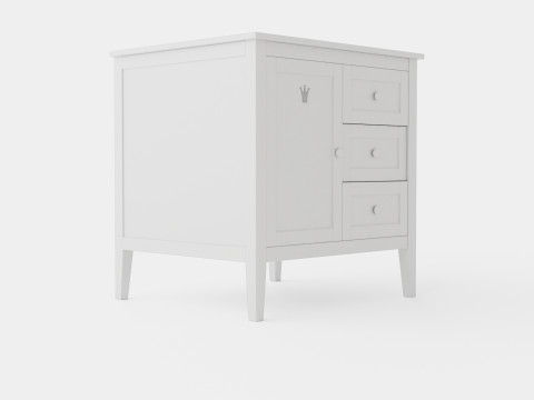 Troll Shoe Cabinet Royal White 3D Model