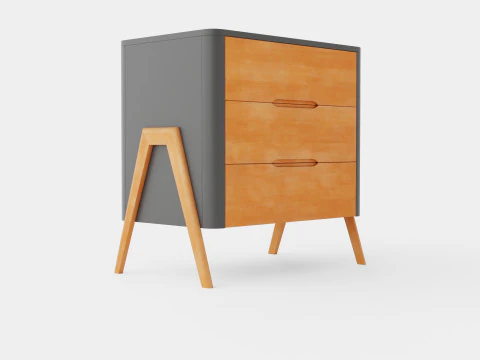 Троль Торстен Скриня сірий 3D Модель