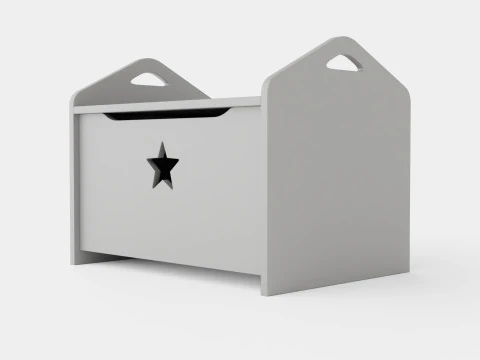 Z Kids Concept Chest Star Gray 3D Model