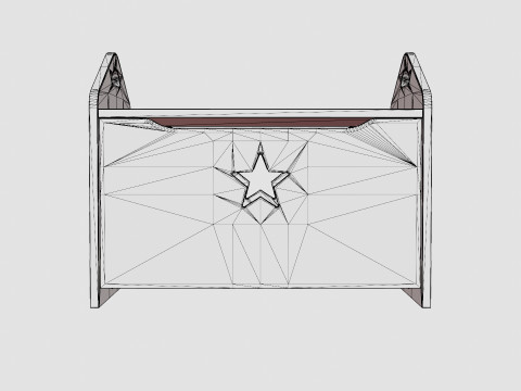 Z Kids Concept Chest Star Gray 3D मॉडल