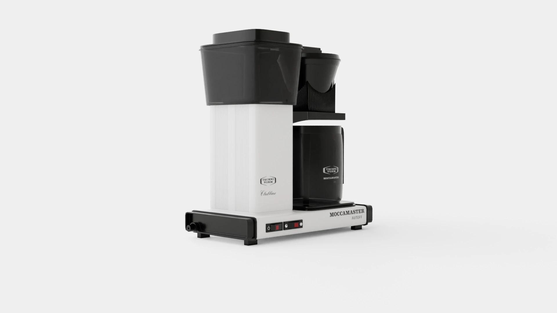 Coffeemaker KBG962AO White metallic 3D Model .c4d .max .obj .3ds .fbx .stl .blend 