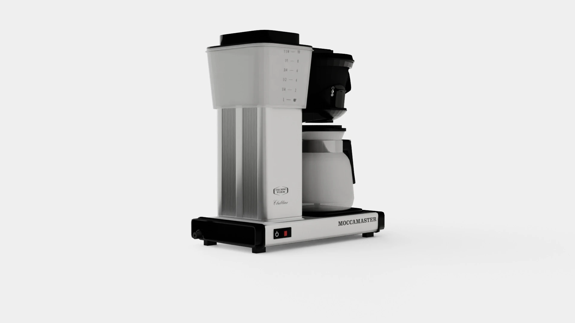 Coffeemaker Matt silver HB951AO 3D Model .c4d .max .obj .3ds .fbx .stl .blend