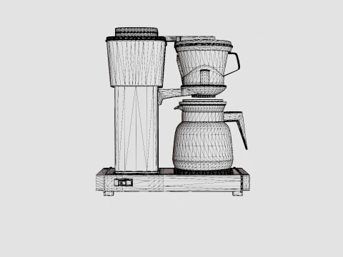 Coffeemaker Matt silver HB951AO 3D Model