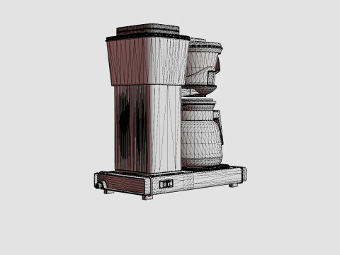 Coffeemaker Matt silver HB951AO 3D Model