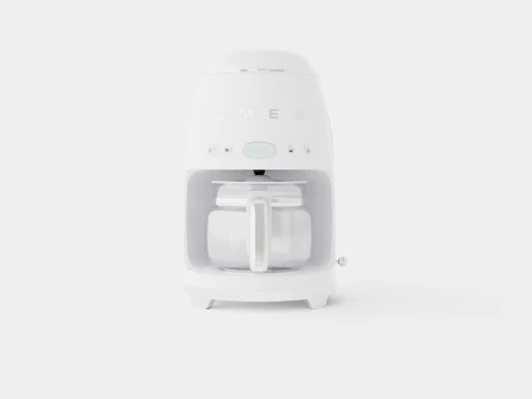 Pembuat Kopi Retro Putih Model 3D