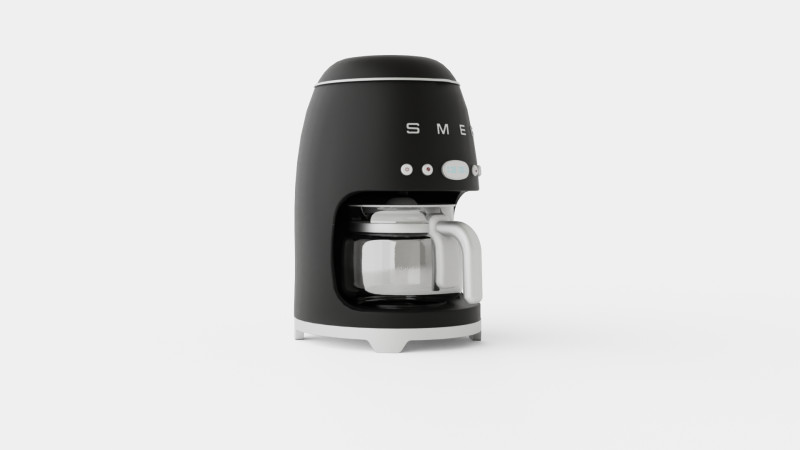 Smeg Coffee Machine 3D Модель .c4d .max .obj .3ds .fbx .stl .blend 