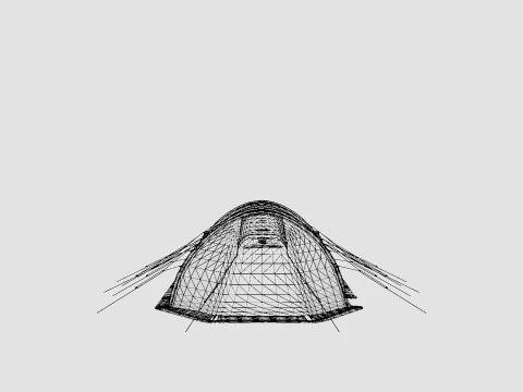 Spitsbergen X-Trem 3 Camp Tent 3D Model