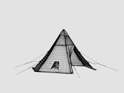 Pasvik 4-6 Outer Tent incl Pole 3D मॉडल