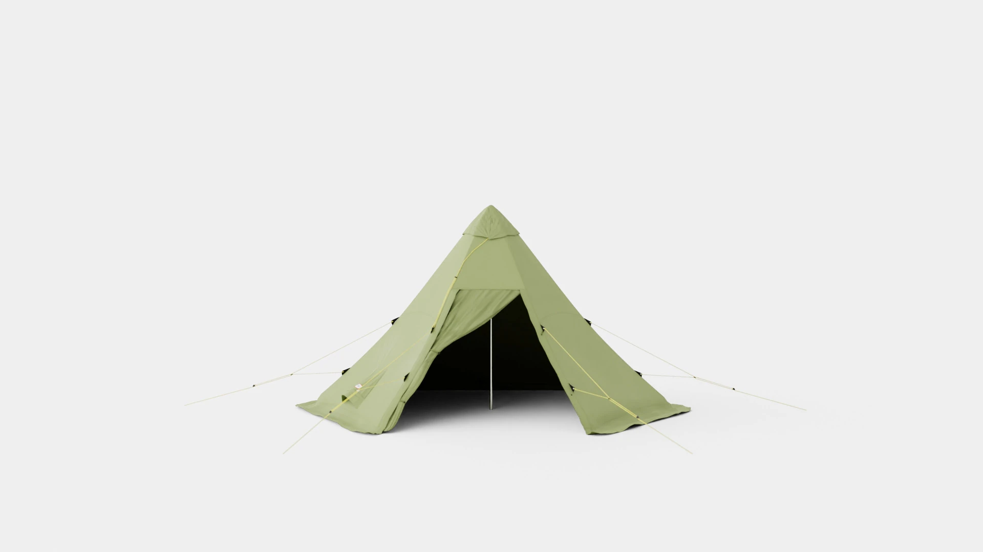 Pasvik 6-8 Outer Tent incl Pole 3D Model .c4d .max .obj .3ds .fbx .stl .blend