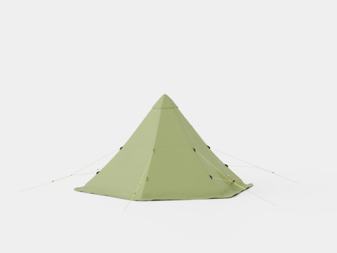 Pasvik 6-8 Outer Tent incl Pole 3D Modell