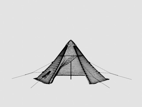 Pasvik 6-8 Outer Tent incl Pole 3D Modell
