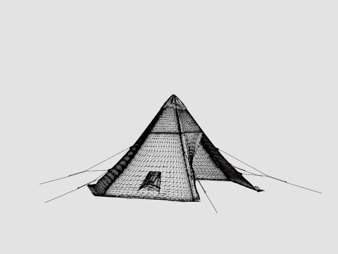 Pasvik 6-8 Outer Tent incl Pole 3D Modell