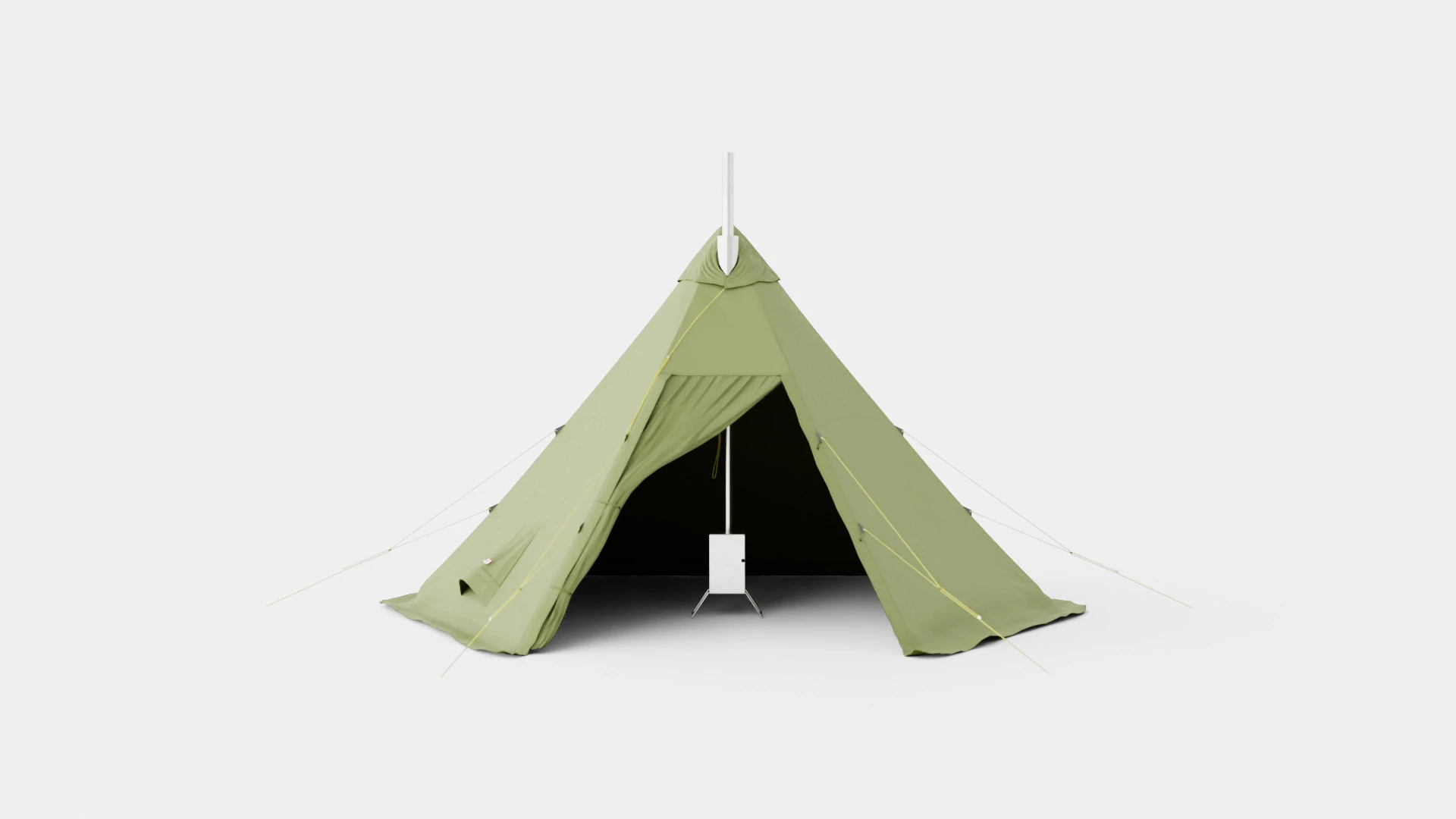 Pasvik 10-12 Outer Tent incl Pole 3D Model .c4d .max .obj .3ds .fbx .stl .blend