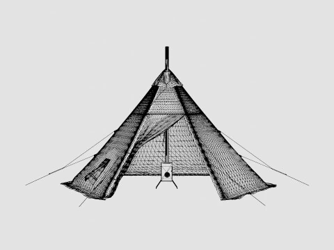 Pasvik 10-12 Outer Tent incl Pole 3D Model