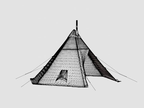 Pasvik 10-12 Outer Tent incl Pole 3D Model