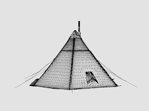 Pasvik 10-12 Outer Tent incl Pole 3D Model