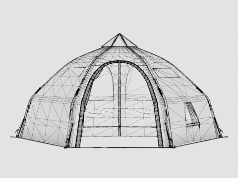 Varanger Dome 4-6 Outer Tent incl Pole Modèle 3D
