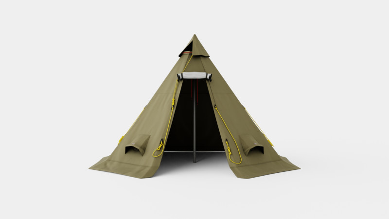 Varanger 4-6 Outer Tent incl Pole 3D Модель .c4d .max .obj .3ds .fbx .stl .blend 
