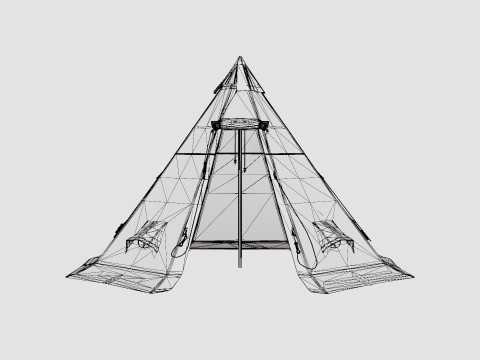 Varanger 4-6 Outer Tent incl Pole 3D Модель