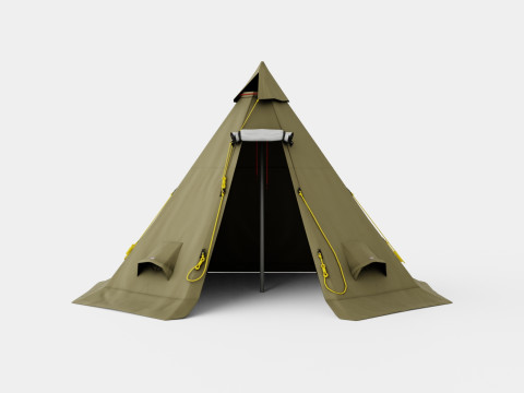 Varanger 8-10 Outer Tent incl Pole 3D Model