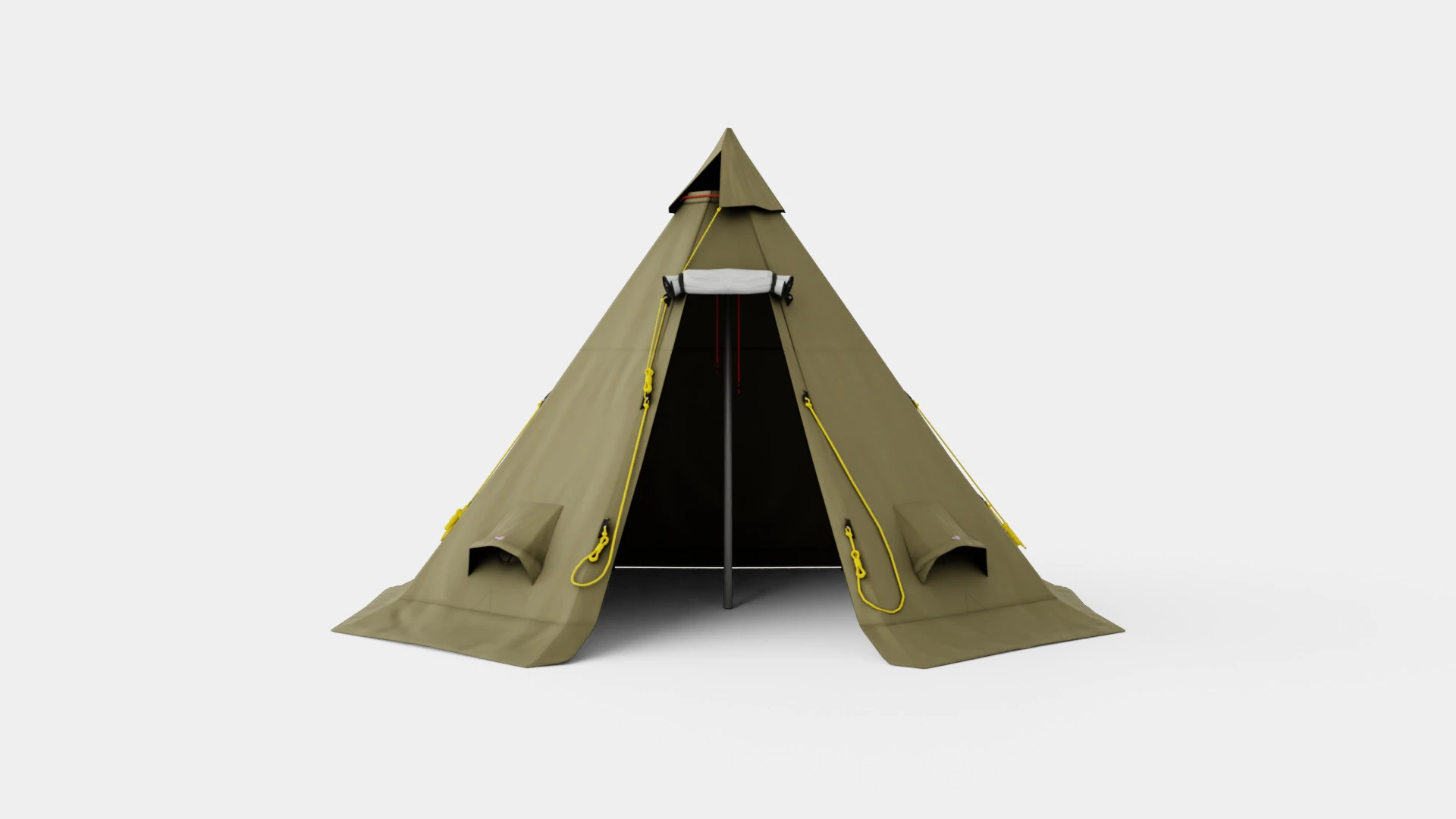 Varanger 12-14 Outer Tent incl Pole 3D Model .c4d .max .obj .3ds .fbx .stl .blend 