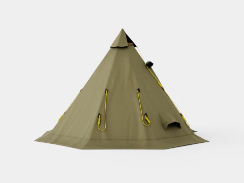 Varanger 12-14 Outer Tent incl Pole 3D Model