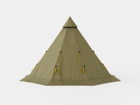 Varanger 12-14 Outer Tent incl Pole 3D Модель
