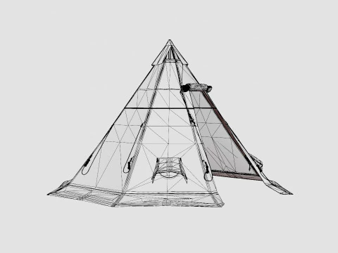Varanger 12-14 Outer Tent incl Pole 3D Model