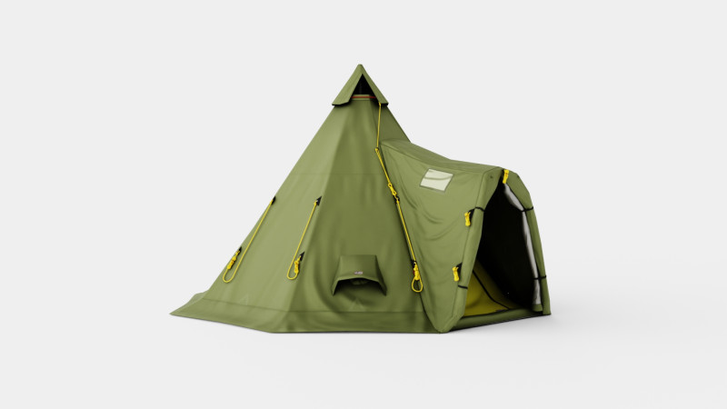 Varanger 4-6 Camp Outer Tent incl Pole 3D Model .c4d .max .obj .3ds .fbx .stl .blend 