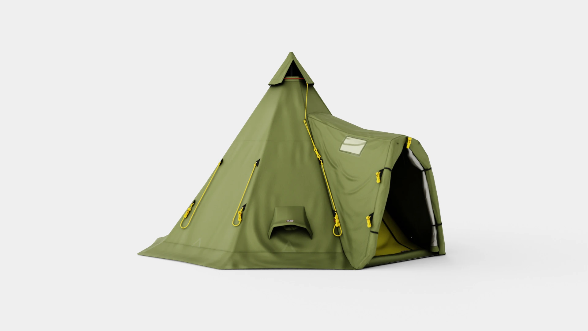Varanger 4-6 Camp Outer Tent incl Pole 3D Model .c4d .max .obj .3ds .fbx .stl .blend 