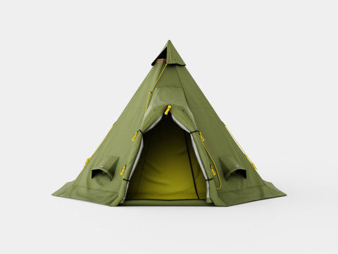 Varanger 4-6 Camp Outer Tent incl Pole 3D Model