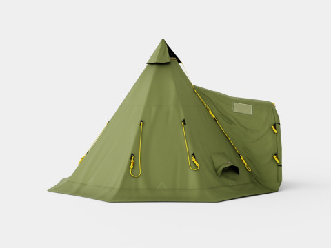 Varanger 4-6 Camp Outer Tent incl Pole 3D Model