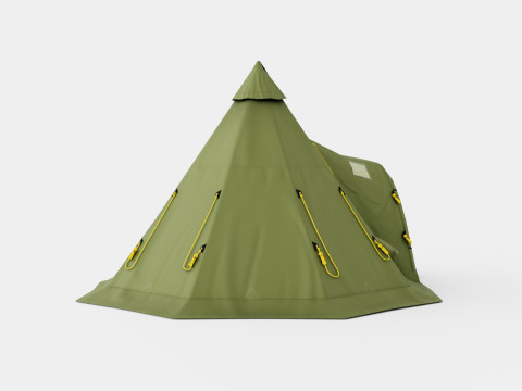Varanger 4-6 Camp Outer Tent incl Pole 3D Model