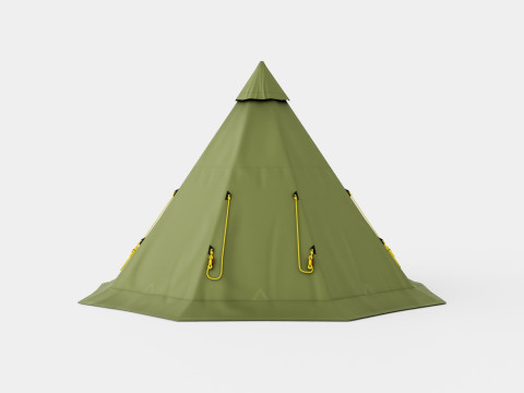 Varanger 4-6 Camp Outer Tent incl Pole 3D Model