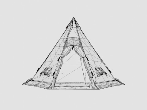 Varanger 4-6 Camp Outer Tent incl Pole 3D Model