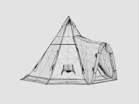 Varanger 4-6 Camp Outer Tent incl Pole 3D Model