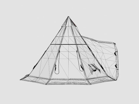 Varanger 4-6 Camp Outer Tent incl Pole 3D Model