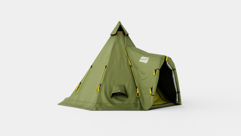 Varanger 8-10 Camp Outer Tent incl Pole 3D Модель .c4d .max .obj .3ds .fbx .stl .blend 