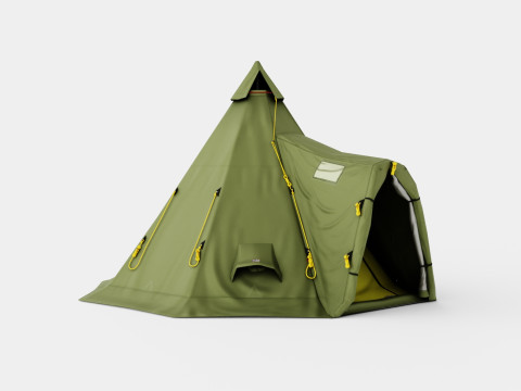 Varanger 8-10 Camp Outer Tent incl Pole 3D Model