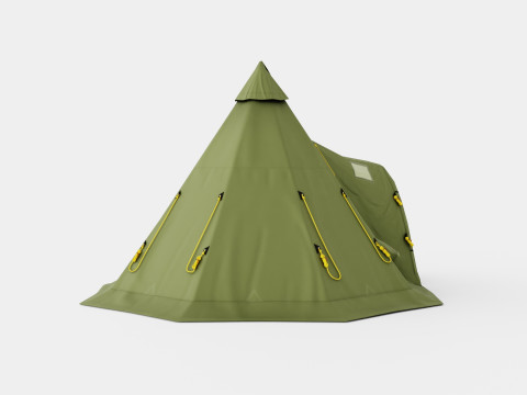 Varanger 8-10 Camp Outer Tent incl Pole 3D Модель