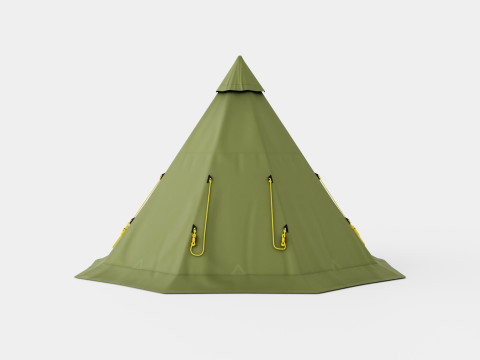 Varanger 8-10 Camp Outer Tent incl Pole 3D Модель