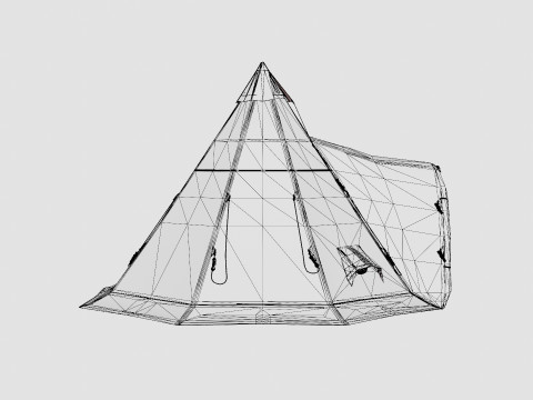 Varanger 8-10 Camp Outer Tent incl Pole 3D Модель