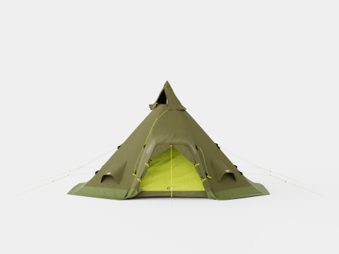Varanger 12-14 Camp Outer Tent incl Pole 3D Model