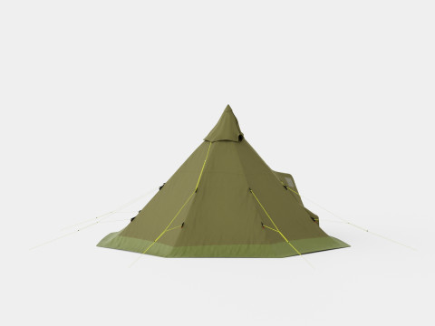 Varanger 12-14 Camp Outer Tent incl Pole 3D Model